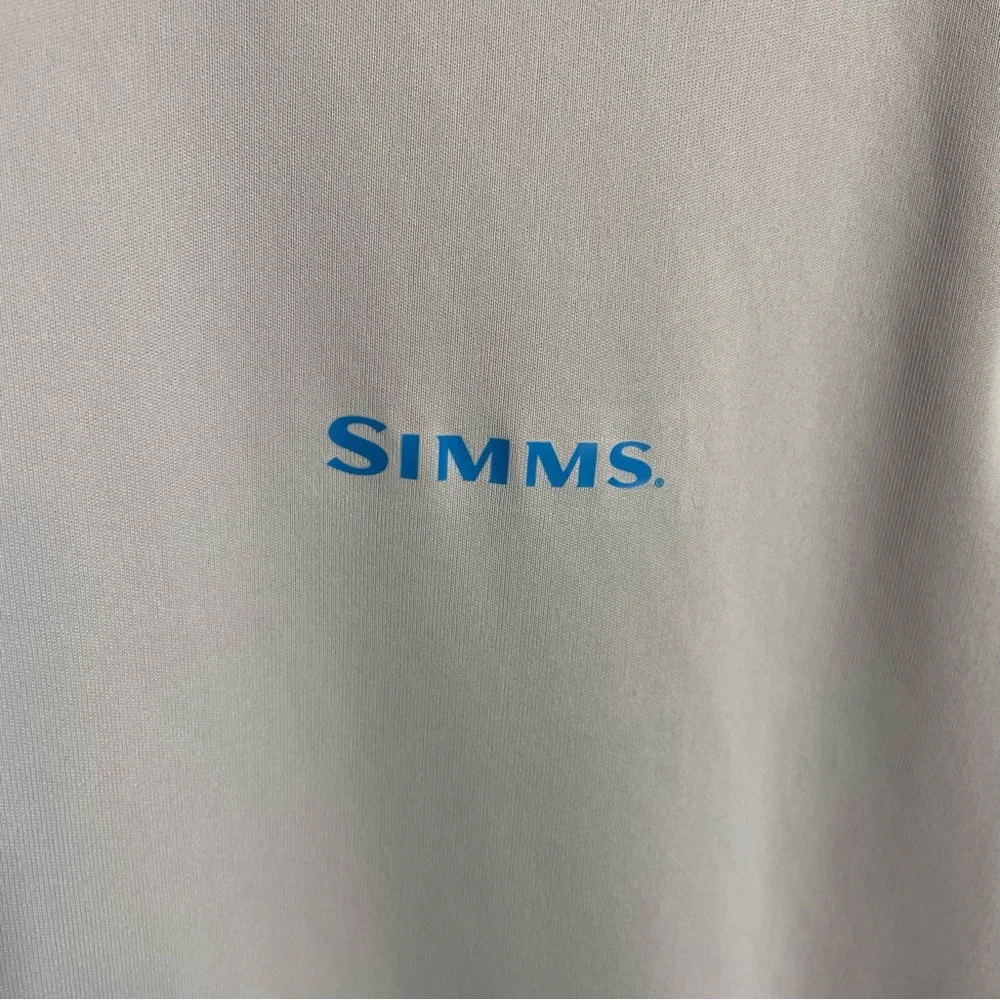 Simms Solarflex LS Crewneck Artist Series Martinez Redfish Grey